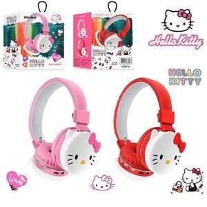 Hello Kitty Wireless Headphones Pink One Set